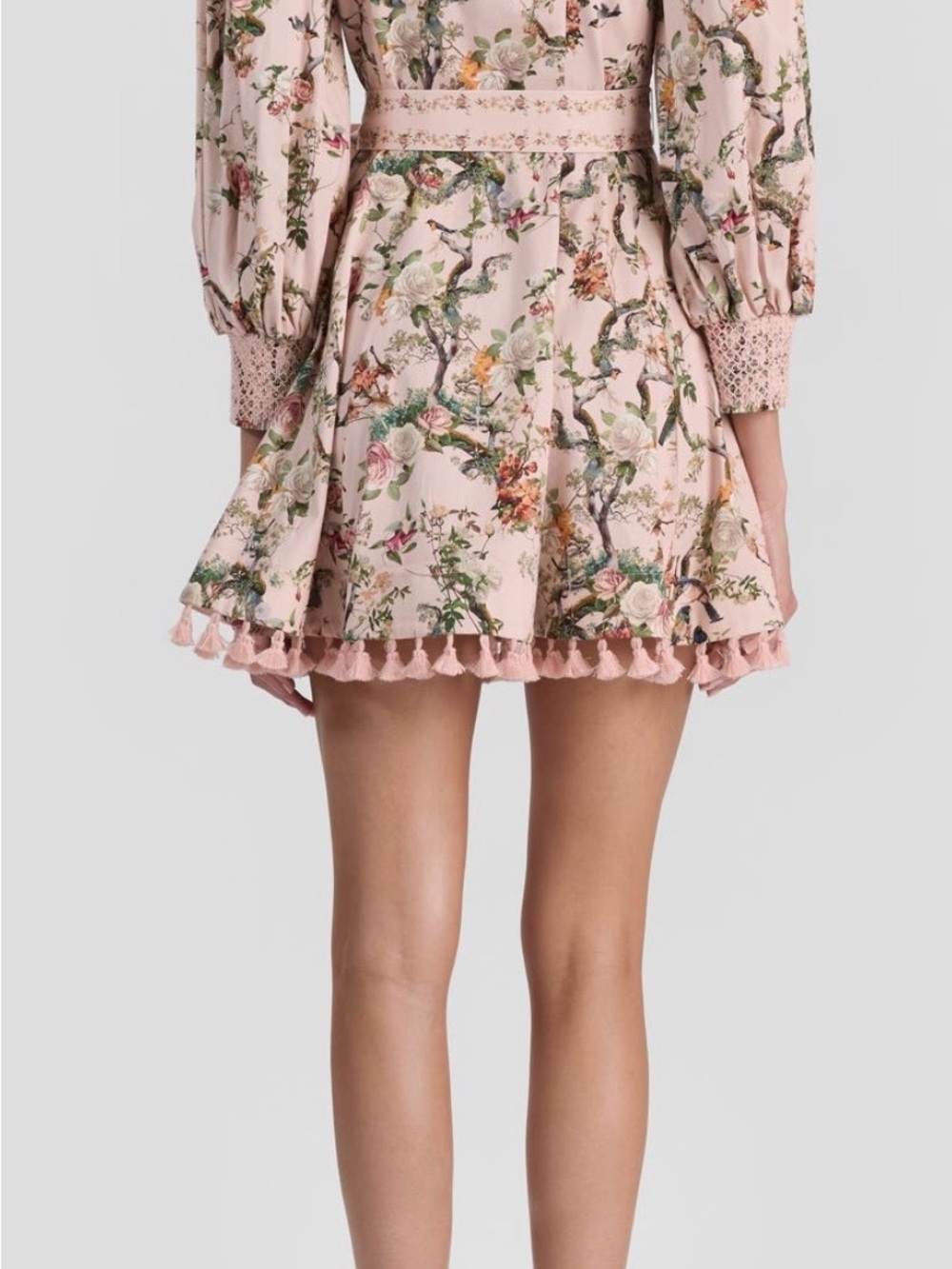 ALICE + OLIVIA
Lucy Floral Print Tie
Waist Minidress - Picture 2 of 10